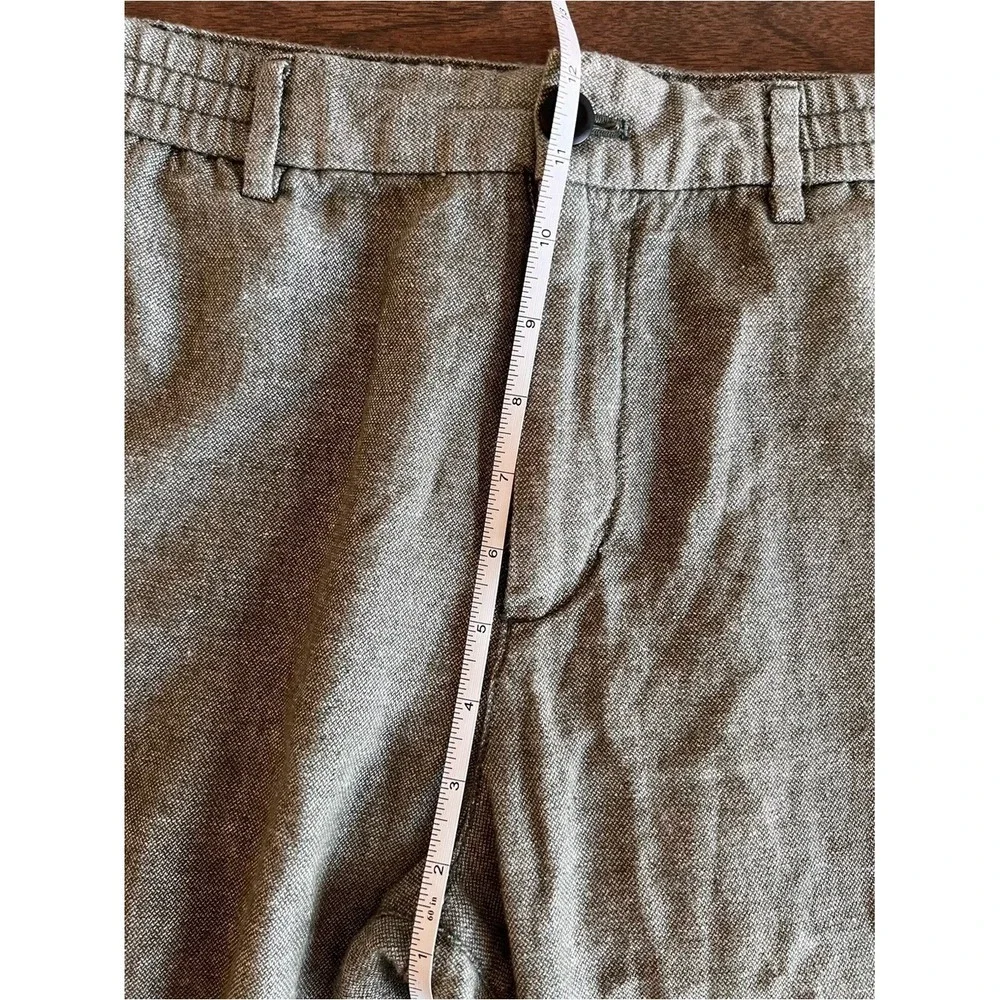 Banana Republic Athletic Linen Blend Pants Mens 32 Desert Thyme Green Resort